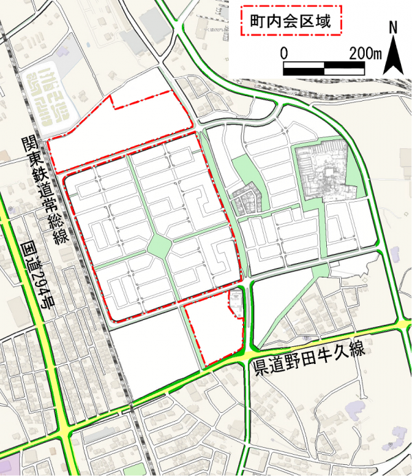 図１　松並青葉西町内会区域図